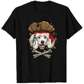 Discover Poodles Pirate Jolly Roger Flag Crossbones Pet Dog Lover Poodle dog T-Shirts