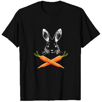 Discover Rabbits Skull Rabbit Crossbones Carrots Easter Day T-Shirts