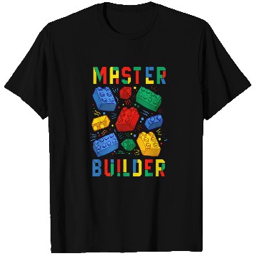 Discover Brick Builder Funny Blocks Master Builder 2 T-Shirts