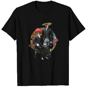 Discover Fancy Art Mushroom Heads Cottagecore Shroom Hunter T-Shirts