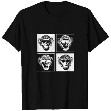 Discover Chimpanzee Sunglasses Square Monkey T-Shirts