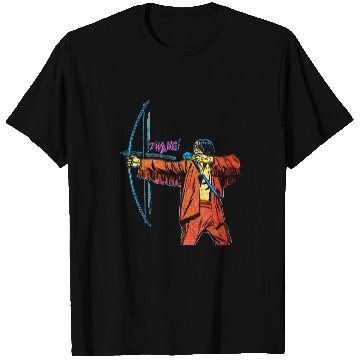 Discover Cool American Indian Warrior With Arrow Old West Comic T-Shirts
