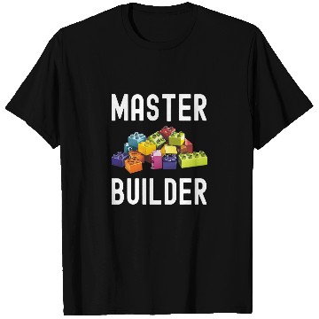 Discover Brick Builder Funny Blocks Master Builder 6 T-Shirts