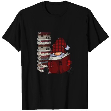 Discover Reading Book buffalo plaids garden gnome reading books gnomes book lover Reader T-Shirts