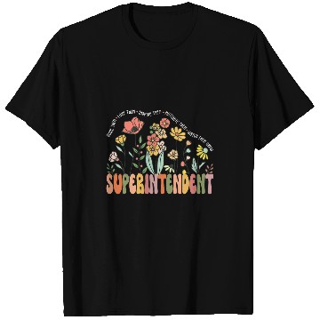 Discover Superintendent Wildflower Retro Supervisor Daisy T-Shirts