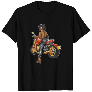 Discover Black Girl Magic Motorcycle Gift Melanin Diva Biker T-Shirts