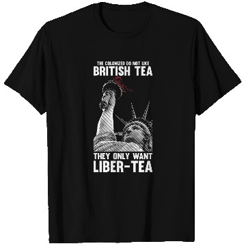 Discover British and American History Joke Liber Tea History Buff T-Shirts