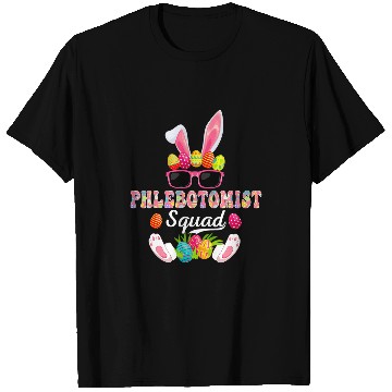 Discover Phlebotomist Squad Costume Bunny Sunglasses Easter Eggs Hunt T-Shirts
