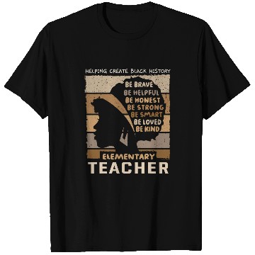 Discover Black Elementary Teacher Womens Elementary School Educator T-Shirts