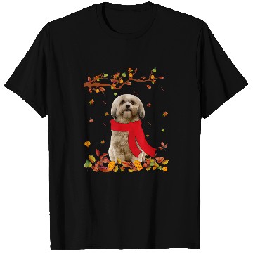 Discover Funny Dog Lover Cool Shih Tzu Autumn Thanksgiving T-Shirts
