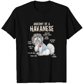 Discover Dog Havanese Anatomy of A Havanese Dog Owner Puppy Funny Cute 3 T-Shirts