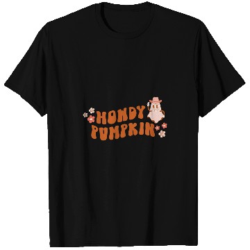 Discover Retro Western Boho Groovy Howdy Fall Pumpkin Cute ghosts Hall 446 T-Shirts
