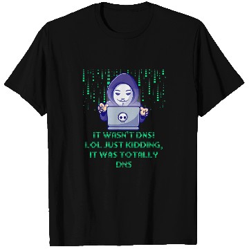 Discover Just Kidding It Was Totally DNS Memes Computer Programming 1 T-Shirts