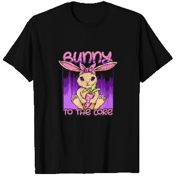 Discover Rabbits Bunny To the Core Gothic Rabbit with Carrot Rabbit Lover 502 T-Shirts