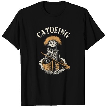 Discover Catoeing Cat Canoeing in River Canoe T-Shirts