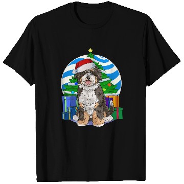 Discover Bernedoodle Dog Funny Christmas Tree Decor Gift T-Shirts