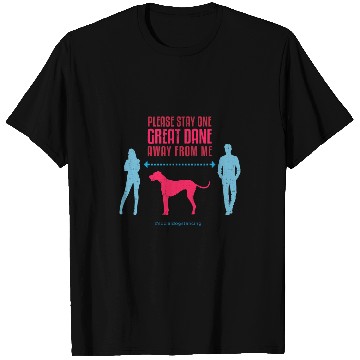Discover Dog Great Dane Social Distancing Guide T-Shirts