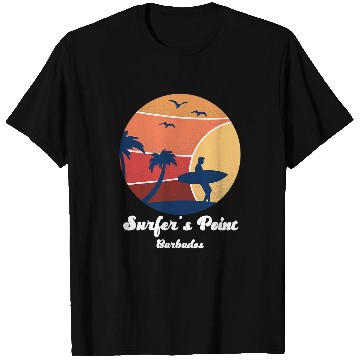 Discover Surf Life Surfers Point Barbados Surfing Surfer vintages Sunset Beach T-Shirts