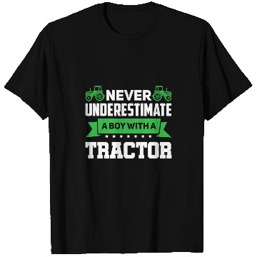 Discover Tractor driving Never underestimate a boy with a tractor Farming T-Shirts