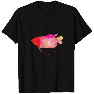 Discover GOLD GOURAMI FISH Watercolor Painting T-Shirts