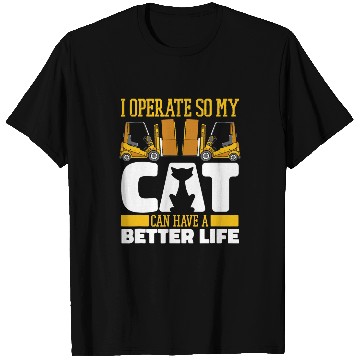 Discover Forklifter Cat Logistics Warehouse Forklift Operator T-Shirts