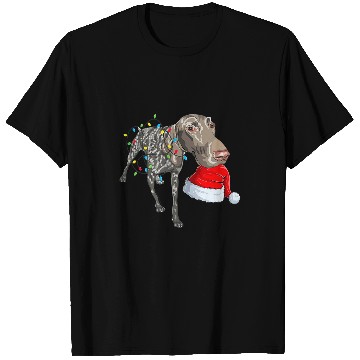 Discover Dog German Shorthaired Pointer Lights Christmas GSP Dog Lover T-Shirts