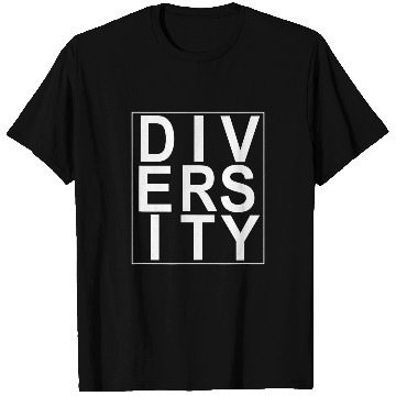 Discover Diversity modern square inclusion T-Shirts