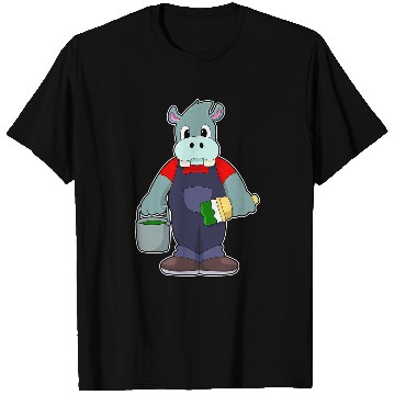 Discover Hippo Painter Paint brush Painting T-Shirts