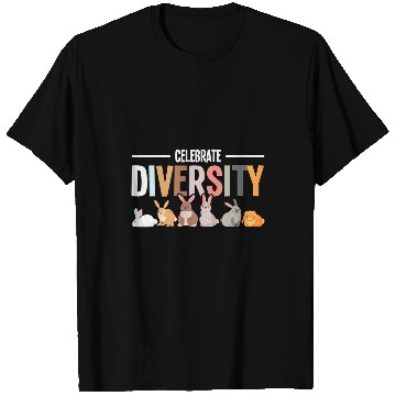 Discover Rabbits Celebrate Diversity Rabbit Lover Zookeeper Bunny Breeder T-Shirts
