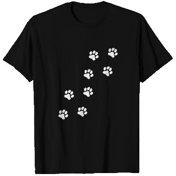 Discover Dog Paw Print Animal Lover Cat Paw Prints Funny Paw Print T-Shirts