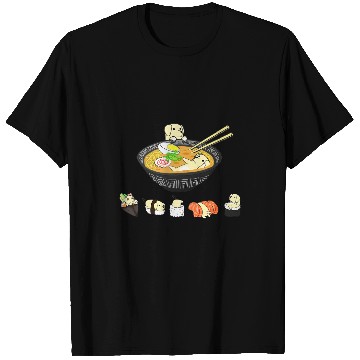 Discover Labrador Lab Dog Sushi Ramen Bowl Japanese Kawaii Dog Mom T-Shirts