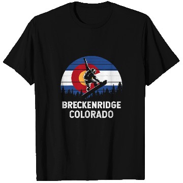 Discover Skiing Ski Breckenridge CO Mountain Town Snowboarding T-Shirts