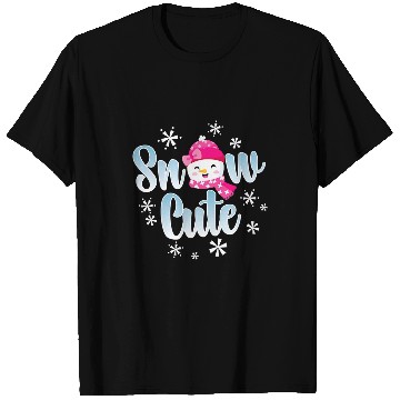 Discover Snow Cute Happy Snowman Let it Snow Graphic 393 T-Shirts