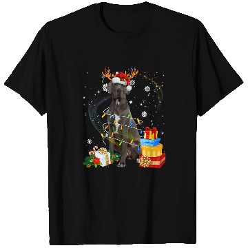 Discover Dog Great Dane Reindeer Christmas Lights Funny Dog xmass Gift T-Shirts
