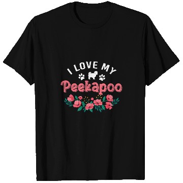 Discover Peekapoo Dog Gifts For Women Cute I Love Peekapoo Christmas T-Shirts