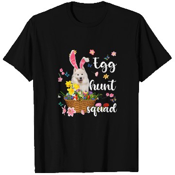 Discover Dog Samoyed Happy Easter Day Easter Colorful Egg Hunt T-Shirts