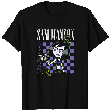 Discover Danny Phantom Sam Manson Retro Kanji Checkerboard Portrait T-Shirts