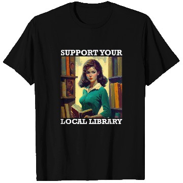 Discover Reading Book Support Your Local Library Book Reader Retro Librarian Reader T-Shirts