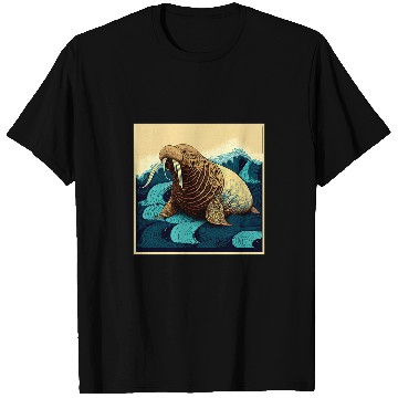 Discover Surrealism Japanese Painting Walrus T-Shirts