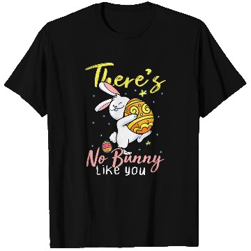 Discover Rabbits Cute Matching Couple Easter Rabbit Colorful Bunny Easter Egg T-Shirts