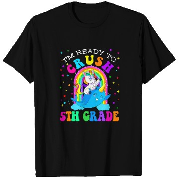 Discover Im Ready To Crush 5th Grade Narwhal Unicorns Back to School T-Shirts