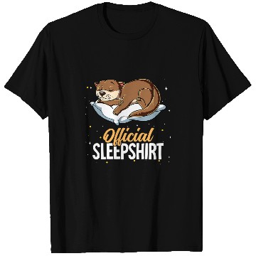 Discover Otters Sleeping Sea Otter Official Sleep T-Shirts