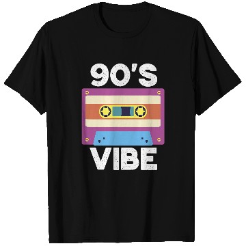 Discover 90s Vibe 1990s Music Nineties Cassette Tape T-Shirts