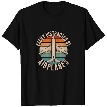 Discover Pilots Easily Distracted By Airplanes Flight School Aircraft T-Shirts
