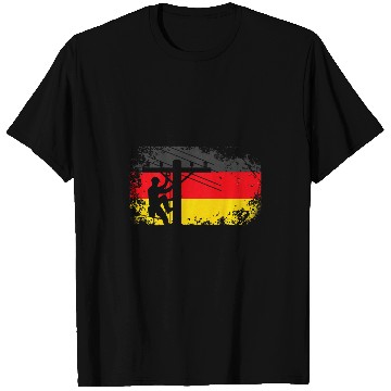 Discover Backprint lineman Germany flag T-Shirts