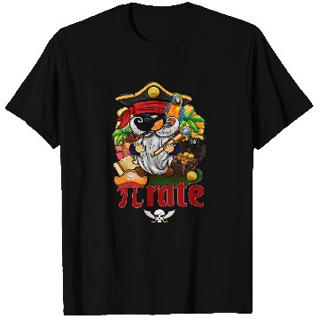 Discover Teacher Job Funny Pirate Gnome Pi Day Symbol For Math Teacher Student T-Shirts