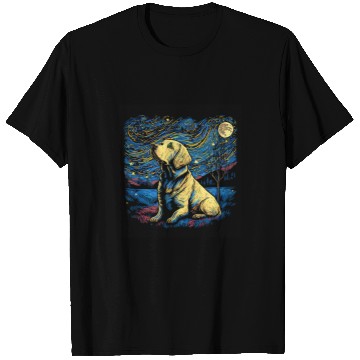 Discover Labrador Lab Dog Starry Night Van Gogh Labrador Mom Dad 48 T-Shirts