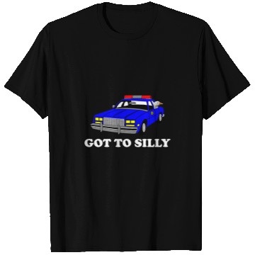 Discover Hilarious Got Too Silly Goose in Police Car Tee T-Shirts