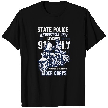 Discover State Police motorcyclists and bikers T-Shirts