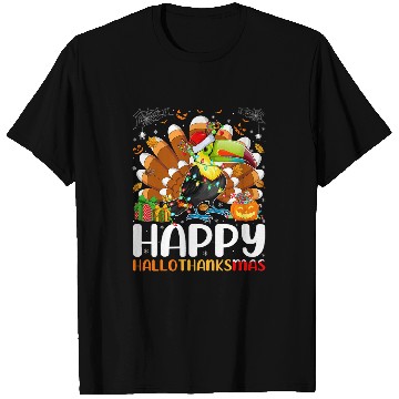 Discover Hornbill Bird Lover Halloween Christmas Happy Hallothanksmas T-Shirts